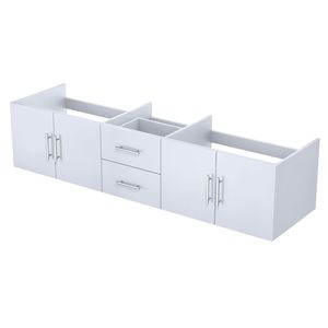 Bianco Lucido 80 Pollici L X 22 Pollici Mobile Bagno Doppio con Lavabo Integrato - Product Image 4