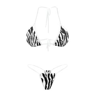 Conjunto de bikini para mujer, traje de baño elegante de dos piezas con correa ajustable, traje de baño a la moda para vacaciones en la playa y piscina - Product Image 5