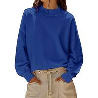 Sudaderas de Cuello Alto para Mujer, 100% Algodón, Forradas de Felpa, Lisas, con Logotipo Personalizado Bordado en la Parte Delantera, Ropa Urbana de Otoño e Invierno, Estampadas