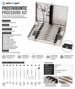 Kit de Medición Estética Dental Premium, 3 Escaladores con Casete de Examen de 5 Instrumentos OEM Zetomed Pro - Product Image 3