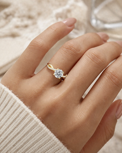 Anillo de Compromiso de Lujo Vintage con Diamante Cultivado en Laboratorio, Corte Brillante, Certificado IGI, Oro 10K 14K 18K, Unisex - Product Image 2