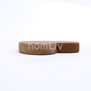 Vase à fleurs en bois d'acajou fait main, design scandinave, en forme de cœur, éco-responsable, centre de table de mariage en bois massif naturel - Product Image 6