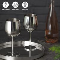Verres à cocktail en acier inoxydable incassables de 300 ml, qualité supérieure, pour fêtes et événements, vente en gros