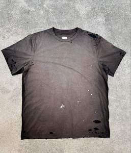 Fabricants de vêtements personnalisés : T-shirt ample et épais en coton vierge 300 g/m², style vieilli, coupe courte et oversize - Product Image 1