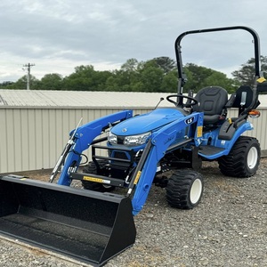 Tracteur agricole miniature LS MT125 à roues 4x4 pas cher à vendre avec godet à attache rapide et grappin - Product Image 5