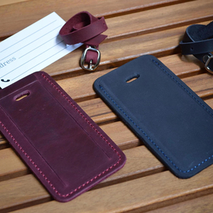 Luxury Genuine Leather Luggage Tags Personalized Bag Tags Privacy Shield Suitcase Name <b>Labels</b> Bulk <b>Gift</b> LMP-0224 - Product Image 1