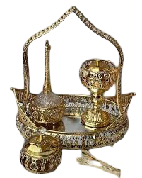 Juego de Quemadores de Incienso de Latón Árabe, Hermoso Diseño Nuevo, Decoración para el Hogar, Quemador de Bakhoor, Nuevo Diseño en Venta - Product Image 3