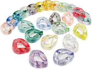 Acrylic Linking Rings Oval <b>Quick</b> <b>Link</b> Connectors for Curb Chains Purse Eyeglass Chain DIY Craft Making 15x9x3mm (Clear) - Product Image 3
