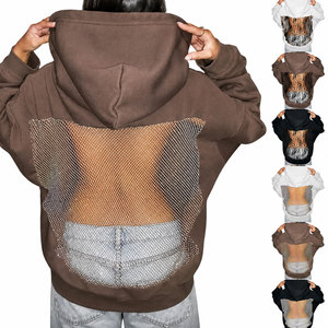 Trendy Women Rhinestone Backless <b>Hoodie</b> <b>Lightweight</b> Women Rhinestone Backless <b>Hoodie</b> Fashion Women Rhinestone Backless <b>Hoodie</b> - Product Image 1