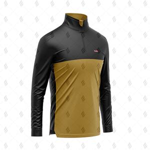 Chemise en polaire à demi-zip pour homme, 100% polyester, pull uni teint, respirant, séchage rapide, vêtements d'hiver, service OEM - Product Image 3