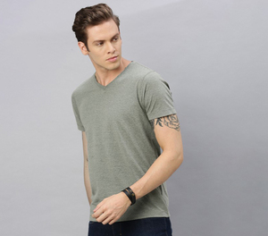 Camisetas de Hombre para Verano, Gimnasio, Deportes, Casual, Aire Libre, Color Sólido, Manga Corta, Tela de Algodón Suave, Cuello en V - Product Image 3