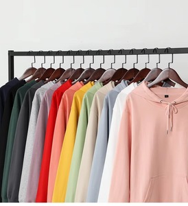 <b>Men's</b> Oversized Hooded Sweatshirt Solid Color French Terry Casual Autumn Wear Regular Sleeve Pocket Design - Product Image 5