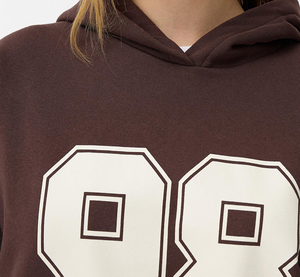 เสื้อฮู้ดโอเวอร์ไซส์สำหรับผู้หญิง รุ่น 98 พิมพ์ลาย แขนยาว ไหล่ตก มีกระเป๋า ระบายอากาศได้ดี เหมาะสำหรับใส่ในฤดูใบไม้ร่วง - Product Image 5
