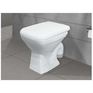 Inodoro suspendido de pared con forma cuadrada innovadora y moderna, 470x355x420mm, cerámica sanitaria, para uso comercial en baños. - Product Image 3