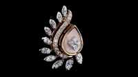 Pendientes de perlas de agua dulce con forma de lágrima para mujer |   Diseño de Hoja Marquise |   Joyería nupcial chapada en rodio de oro de 14 quilates |   Certificado por IGI |