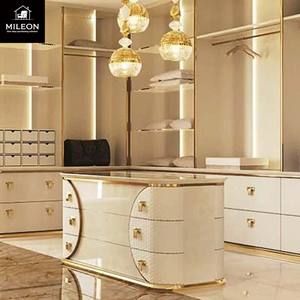 Commode à trois tiroirs de style italien, luxe léger, décoration de salon, buffet moderne minimaliste, pied de lit de chambre à coucher - Product Image 2