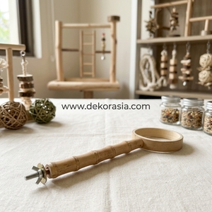 Perchoir en bambou naturel pour oiseaux, à fixer à la cage, pour petits et moyens oiseaux, accessoires pour cages à animaux, vente en gros, Dekor Asia - Product Image 5