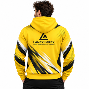 Sweat-shirts à capuche personnalisés en sublimation pour la vente en gros, avec motifs imprimés sur toute la surface, unisexes, à enfiler, vêtements avec logo personnalisé - Product Image 4
