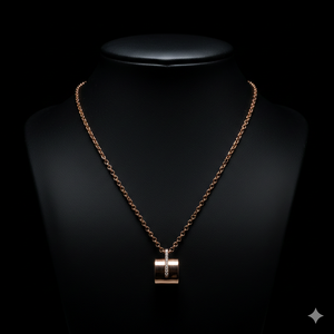 Collar con Colgante de Diamante Real en Oro Rosa de 18K - Collar con Diamante Natural VVS Certificado por IGI - Product Image 2