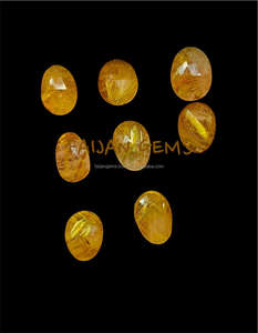 Cabujón de piedras preciosas sueltas facetadas de rutilo dorado Natural, forma de mezcla pulida, fabricación de joyas certificadas de cristal de todos los tamaños - Product Image 2