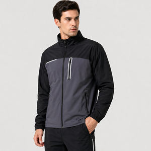 Veste de sport personnalisée pour homme, légère, coupe-vent, pour l'entraînement en plein air, la course à pied, la salle de sport, le fitness, veste de survêtement à fermeture éclair intégrale, coupe-vent sportif - Product Image 3