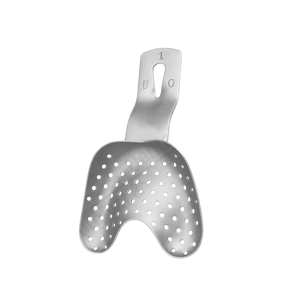 Plateau d'empreinte pour mâchoire supérieure sans dents # 2 arches dentaires complètes en acier inoxydable, manuelles, réutilisables, professionnelles, pour usage dentaire, Pakistan - Product Image 1