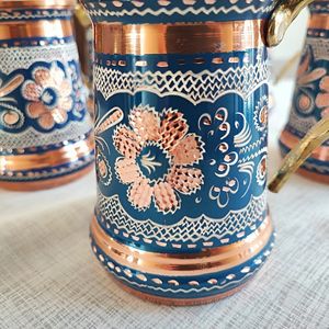 Tasse en cuivre artisanale, tasse à Moscow Mule en cuivre pur, tasse à bière de 17 oz, vaisselle peinte à la main, cadeau d'anniversaire, idées de cadeaux en cuivre, cadeaux pour la maison - Product Image 6