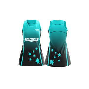 ผู้จัดจำหน่ายเสื้อเน็ตบอลขายส่ง |   ชุดยูนิฟอร์มเน็ตบอลแบบซับลิเมชั่นพร้อมโลโก้ทีม ชื่อ และหมายเลข |   โพลีเอสเตอร์ที่ระบายอากาศได้ดี - Product Image 3