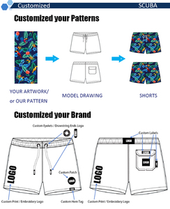 Shorts de bain personnalisés OEM à séchage rapide pour garçons, 100% coton, style décontracté, impression par sublimation, shorts pour hommes - Product Image 5