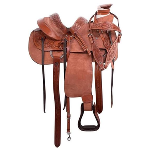 อานม้าตะวันตกแบบพรีเมียม ทำด้วยมือจากหนังแท้ สำหรับขี่ม้า ให้ความสบาย ทนทาน เหมาะสำหรับการขี่ม้าในฟาร์มและกิจกรรมขี่ม้าอื่นๆ สำหรับผู้ขี่ - Product Image 3