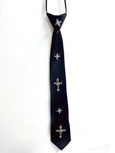 Último Diseño de Corbata Masónica Bordada a Máquina en Poliéster Negro, Corbata Casual de Regalia Masónica en Venta - Product Image 6