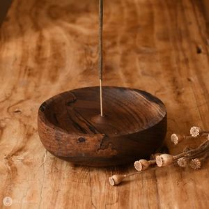 Porte-encens élégant en bois pour la maison, le bureau, le yoga, diffuseur aromatique, cadeau, accessoire de méditation - Product Image 4