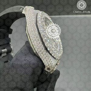 Reloj de Lujo para Hombre Charm_Jewells, de Acero Inoxidable, Caja Cuadrada de 43 mm, Bisel con Diamantes, Cronógrafo Mecánico Analógico - Product Image 3