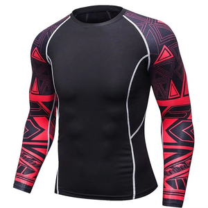 Premium Custom Printed Rash Guard Men MMA BJJ <b>Compression</b> <b>Shirt</b> Long Sleeve Quick Dry Fitness Training Sportswear OEM Service - Product Image 5