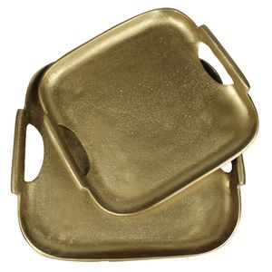 Plateau de service élégant en laiton, fait main, vaisselle décorative en métal pour restaurants, hôtels, mariages, présentation à la maison - Product Image 4