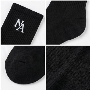 North Approach Crew <b>Socks</b> <b>Black</b> Letter Print Breathable Adults Spring Casual <b>Socks</b> - Product Image 4