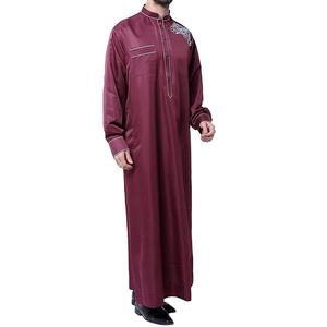 Custom Embroidered Jubbah Islamic Clothing Long Sleeve <b>Men</b> <b>Thobe</b> Arab Jubba Hot Selling Jubba Muslim Saudi Arab Daffah - Product Image 1