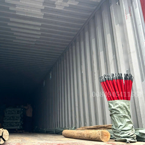 Manche de balai en bois du Vietnam, revêtement PVC, couleur rouge, 120 cm et 70 cm, écologique, léger - Product Image 4