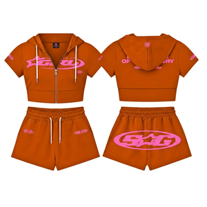 Combinaison à capuche orange pour femme, manches longues, taille haute, coupe ajustée, respirante, pour soirée, hiver - Product Image 1