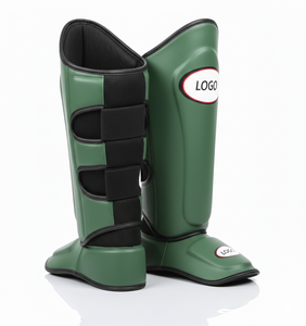 Protector de Espinilleras de Muay Thai Personalizado OEM, Protector de Espinilleras de Piel Sintética PU para Kick Boxing - Product Image 2