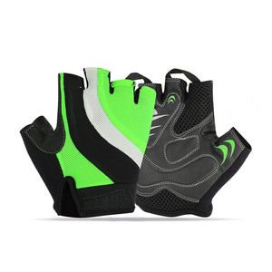 Gants de cyclisme unisexes demi-doigts, nouveau design, en cuir synthétique PU, avec grip en silicone, respirants, pour entraînement, vente en gros, sport et gym - Product Image 3