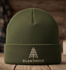 Gorro de Punto Verde Oliva Sólido, Gorro de Invierno Verde Oliva con Logotipo de Árbol Bordado, Gorro Unisex para Invierno, Casual, para Exteriores - Product Image 2