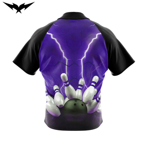 เสื้อยืดโบว์ลิ่งผ้าโพลีเอสเตอร์ 100% แบบเรียบสำหรับผู้ชาย แห้งเร็ว ใส่ได้ทั้งชายและหญิง แขนสั้น สกรีนชื่อทีมได้ตามต้องการ - Product Image 4