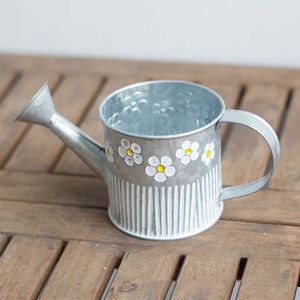 บัวรดน้ำโลหะลายดอกเดซี่เคลือบกัลวาไนซ์สำหรับทำสวน - Product Image 1