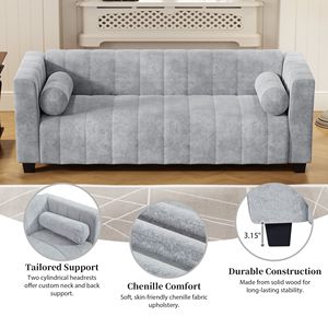 Divano Imbottito in Stile Semplificato da 78,7 Pollici per Soggiorno, Camera da Letto e Salone - Product Image 4