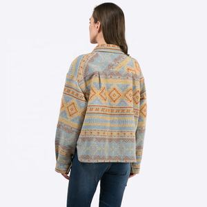 Chaqueta de Tweed Jacquard Personalizada al por Mayor para Mujer, Chaqueta de Moda con Revestimiento para Mujer - Product Image 2
