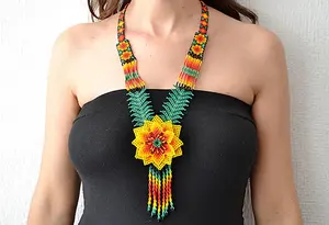 Conjunto de Joyería Boho para Mujer TOP HIGH con Cuentas de Vidrio, Collar Bohemio para Bodas de Verano en la Playa - Product Image 3