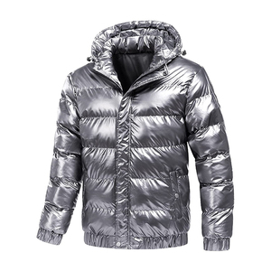 Veste matelassée brillante de style streetwear pour hommes et femmes, de bonne qualité, avec col montant, dernier design d'hiver en promotion - Product Image 1