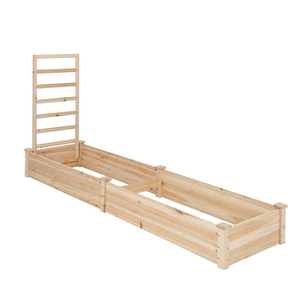 Wholesale 2-Tier Wooden Raised <b>Garden</b> Bed Outdoor <b>Planter</b> Box Stand Made of Natural Fir Wood with Drainage Holes for <b>Vegetables</b> - Product Image 2