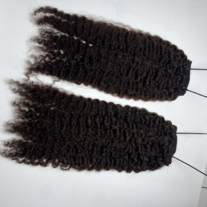 Paquetes de cabello rizado birmano alineado con cutícula de un solo donante 100% extensiones de cabello birmano Remy Virgen sin procesar - Product Image 2